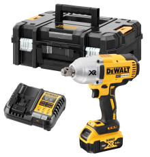Аккумуляторный гайковерт DEWALT DCF897P1T, 18 В, 950 Нм, 2400 уд/мин, с АКБ 5 Ач и ЗУ, в кейсе TSTAK (DCF897P1NT-XJ)
