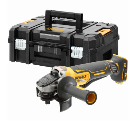 Аккумуляторная угловая шлифмашина DEWALT DCG406NT, 18 В, 125 мм, 9000 об/мин, без АКБ и ЗУ, в кейсе TSTAK (DCG406NT-XJ)