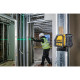 Аккумуляторный лазерный нивелир DEWALT DCE088D1G, 12 В, зеленый луч, 35 м, с АКБ 2 Ач и ЗУ, в кейсе TSTAK (DCE088D1G-QW)