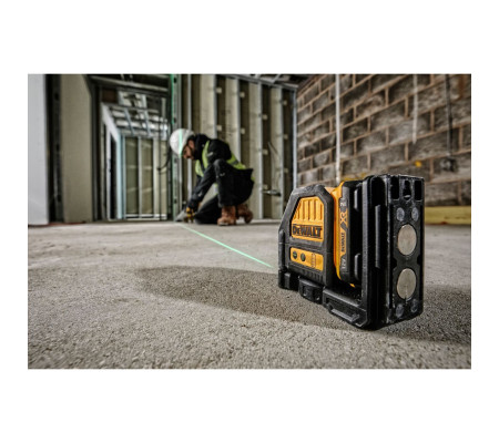Аккумуляторный лазерный нивелир DEWALT DCE088D1G, 12 В, зеленый луч, 35 м, с АКБ 2 Ач и ЗУ, в кейсе TSTAK (DCE088D1G-QW)