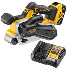 Аккумуляторная ленточная шлифмашина DEWALT DCW220P1, 18 В, 320 м/мин, с АКБ 5 Ач и ЗУ