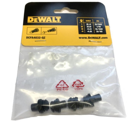 Набор носиков для заклепочного пистолета DEWALT DCFA4032, для DCF403, 2.4/3.2/4/4.8 мм, 4 шт.