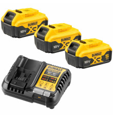 Набор DEWALT DCB1104P3: 3 АКБ DCB184, Li-Ion, 18 В, 5 Ач и зарядное устройство DCB1104, 12/18 В, 4 A (DCB1104P3-QW)