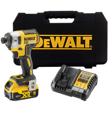 Аккумуляторный шуруповерт DEWALT DCF887P1T, 18 В, 205 Нм, 3800 уд/мин, с АКБ 5 Ач и ЗУ, в кейсе (DCF887P1NT-XJ)