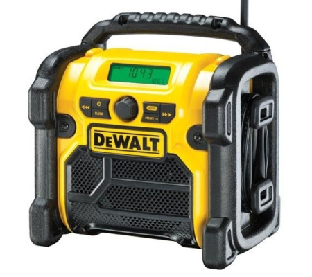 Аккумуляторный радиоприемник DEWALT, 12/18 В, с возможностью работы от сети, без АКБ и ЗУ, DCR020