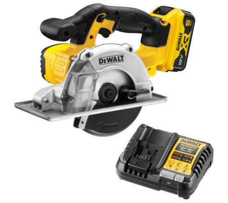 Аккумуляторная дисковая пила DEWALT DCS373P1, 18 В, 140 мм, 3700 об/мин, с АКБ 5 Ач и ЗУ (DCS373P1N-XJ)