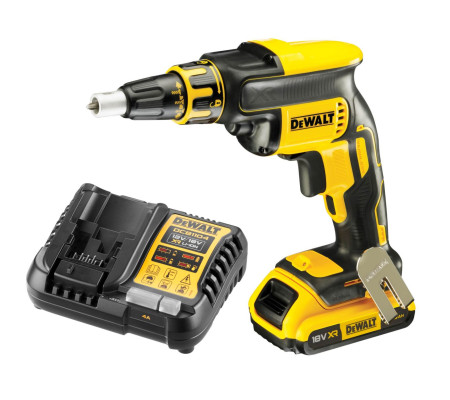 Аккумуляторный ленточный шуруповерт DEWALT DCF620D1, 18 В, 30 Нм, 4400 об/мин, с АКБ 2 Ач и ЗУ (DCF620D1N-XJ)