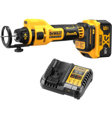 Аккумуляторный фрезер для гипсокартона DEWALT DCE555P1, 18 В, 26000 об/мин, с АКБ 5 Ач и ЗУ (DCE555P1N-XJ)