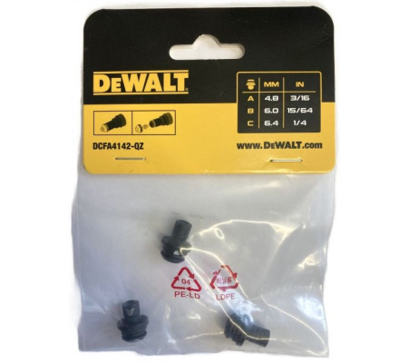 Набор носиков для заклепочного пистолета DEWALT DCFA4142, для DCF403, 4.8/6/6.4 мм, 3 шт.