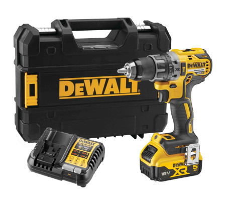 Аккумуляторная дрель-шуруповерт DEWALT DCD791P1, 18 В, 2000 об/мин, с АКБ 5 Ач и ЗУ, в кейсе TSTAK (DCD791P1NT-XJ)