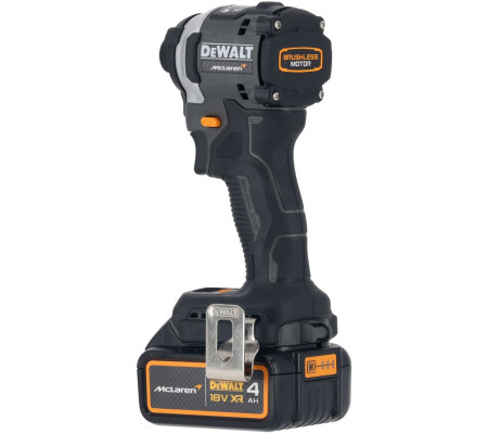 Шуруповерт DEWALT McLaren Limited Edition DCF85MM2T, 18 В, 205 Нм, 3800 уд/мин, с 2 АКБ 4 Ач и ЗУ, в кейсе TSTAK (DCF85MM2T-QW)