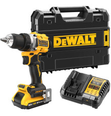 Аккумуляторная дрель-шуруповерт DEWALT DCD800D1T, 18 В, 2000 об/мин, с АКБ 2 Ач и ЗУ, в кейсе TSTAK (DCD800D1NT-XJ)