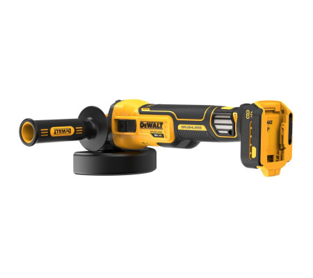 Аккумуляторная угловая шлифмашина DEWALT DCG409T1, 18/54 В, 125 мм, 9000 об/мин, с АКБ 6 Ач и ЗУ, в кейсе TSTAK (DCG409T1-QW)