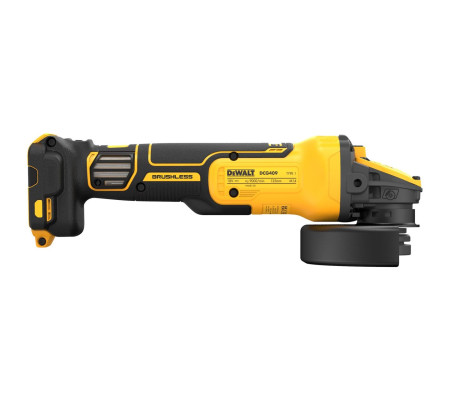 Аккумуляторная угловая шлифмашина DEWALT DCG409T1, 18/54 В, 125 мм, 9000 об/мин, с АКБ 6 Ач и ЗУ, в кейсе TSTAK (DCG409T1-QW)