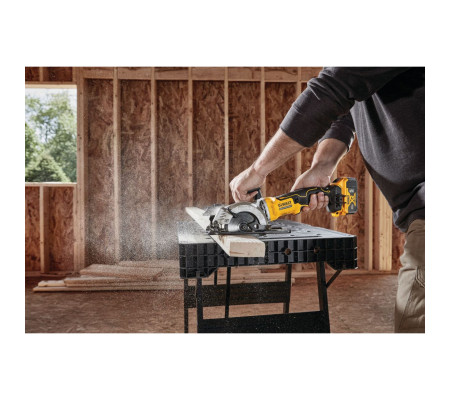 Аккумуляторная дисковая пила DEWALT DCS571P2T, 18 В, 115 мм, 4500 об/мин, с 2 АКБ 5 Ач и ЗУ, в кейсе TSTAK (DCS571P2T-QW)