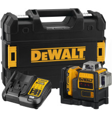 Аккумуляторный лазерный нивелир DEWALT DCE089D1R, 12 В, красный луч, 20 м, с АКБ 2 Ач и ЗУ, в кейсе TSTAK (DCE089D1R-QW)