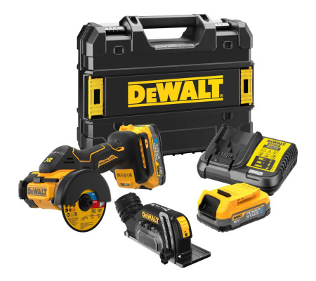 Аккумуляторная отрезная машина DEWALT DCS438E2T, 18 В, 76 мм, 20000 об/мин, с 2 АКБ 1.7 Ач и ЗУ, в кейсе TSTAK