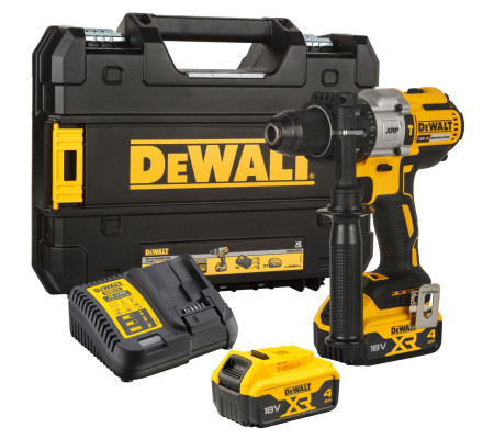 Дрель-шуруповерт DEWALT DCD996M2, 18 В, 2250 об/мин, 38250 уд/мин, с 2 АКБ 4 Ач и ЗУ, в кейсе TSTAK (DCD996M2-QW)