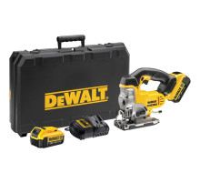 Аккумуляторный лобзик DEWALT DCS331M2, 18 В, 3000 ход/мин, 26 мм, с 2 АКБ 4 Ач и ЗУ, в кейсе (DCS331M2-QW)