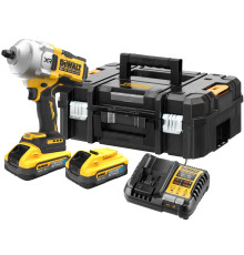 Аккумуляторный гайковерт DEWALT DCF961H2T, 18 В, 2372 Нм, 1890 уд/мин, с 2 АКБ 5 Ач и ЗУ, в кейсе TSTAK (DCF961H2T-QW)