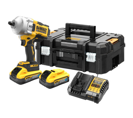 Аккумуляторный гайковерт DEWALT DCF961H2T, 18 В, 2372 Нм, 1890 уд/мин, с 2 АКБ 5 Ач и ЗУ, в кейсе TSTAK (DCF961H2T-QW)