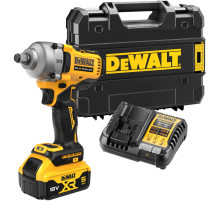 Аккумуляторный гайковерт DEWALT DCF891P1T, 18 В, 1084 Нм, 3250 уд/мин, с АКБ 5 Ач и ЗУ, в кейсе TSTAK (DCF891P1NT-XJ)