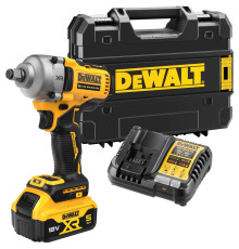 Аккумуляторный гайковерт DEWALT DCF891P1T, 18 В, 1084 Нм, 3250 уд/мин, с АКБ 5 Ач и ЗУ, в кейсе TSTAK (DCF891P1NT-XJ)