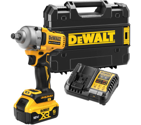 Аккумуляторный гайковерт DEWALT DCF891P1T, 18 В, 1084 Нм, 3250 уд/мин, с АКБ 5 Ач и ЗУ, в кейсе TSTAK (DCF891P1NT-XJ)