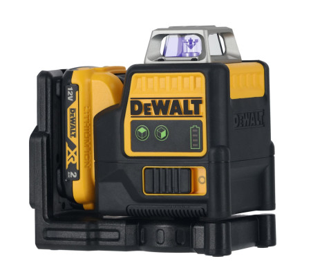 Аккумуляторный лазерный нивелир DEWALT DCE0811D1G, 12 В, зеленый луч, 35 м, с АКБ 2 Ач и ЗУ, в кейсе TSTAK (DCE0811D1G-QW)