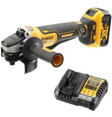 Аккумуляторная угловая шлифмашина DEWALT DCG406P1, 18 В, 125 мм, 9000 об/мин, с АКБ 5 Ач и ЗУ (DCG406P1N-XJ)