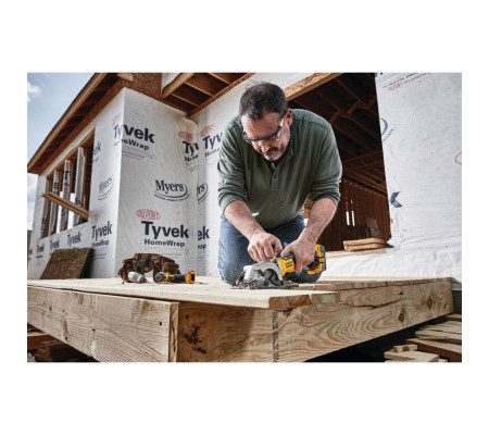 Аккумуляторная дисковая пила DEWALT DCS571P1T, 18 В, 115 мм, 4500 об/мин, с АКБ 5 Ач и ЗУ, в кейсе TSTAK (DCS571P1NT-XJ)