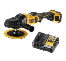 Аккумуляторная полировальная машина DEWALT DCM849P1, 18 В2200 об/мин, с АКБ 5 Ач и ЗУ (DCM849P1N-XJ)