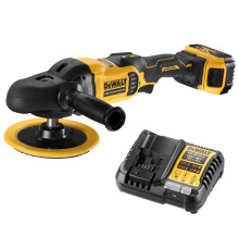 Аккумуляторная полировальная машина DEWALT DCM849P1, 18 В2200 об/мин, с АКБ 5 Ач и ЗУ (DCM849P1N-XJ)
