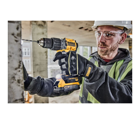 Ударная дрель-шуруповерт DEWALT DCD805D1T, 18 В, 2000 об/мин, 34000 уд/мин, с АКБ 2 Ач и ЗУ, в кейсе TSTAK (DCD805D1NT-XJ)