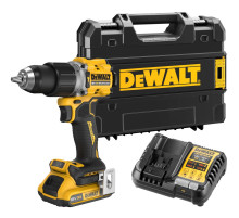 Ударная дрель-шуруповерт DEWALT DCD805D1T, 18 В, 2000 об/мин, 34000 уд/мин, с АКБ 2 Ач и ЗУ, в кейсе TSTAK (DCD805D1NT-XJ)