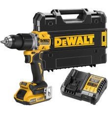 Ударная дрель-шуруповерт DEWALT DCD805D1T, 18 В, 2000 об/мин, 34000 уд/мин, с АКБ 2 Ач и ЗУ, в кейсе TSTAK (DCD805D1NT-XJ)