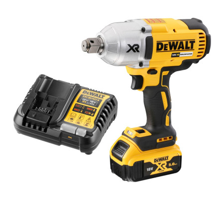 Аккумуляторный гайковерт DEWALT DCF897P1, 18 В, 950 Нм, 2400 уд/мин, с АКБ 5 Ач и ЗУ (DCF897P1N-XJ)