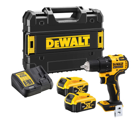 Аккумуляторная дрель-шуруповерт DEWALT DCD708P2T, 18 В, 1650 об/мин, с 2 АКБ 5 Ач и ЗУ, в кейсе TSTAK (DCD708P2T-QW)