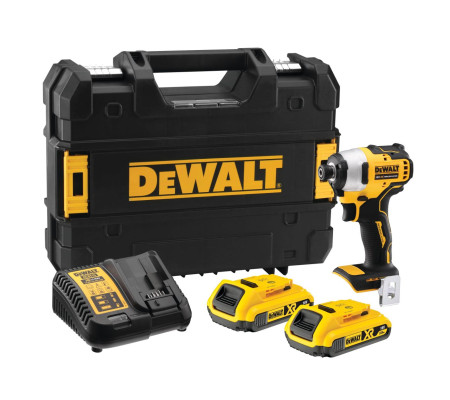 Аккумуляторный шуруповерт DEWALT DCF809D2T, 18 В, 190 Нм, 3200 уд/мин, с 2 АКБ 2 Ач и ЗУ, в кейсе (DCF809D2T-QW)