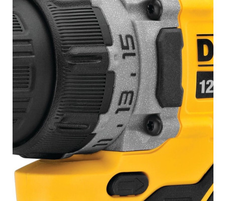 Аккумуляторная дрель-шуруповерт DEWALT DCD701D2, 12 В, 1500 об/мин, с 2 АКБ 2 Ач и ЗУ, в кейсе TSTAK (DCD701D2-QW)