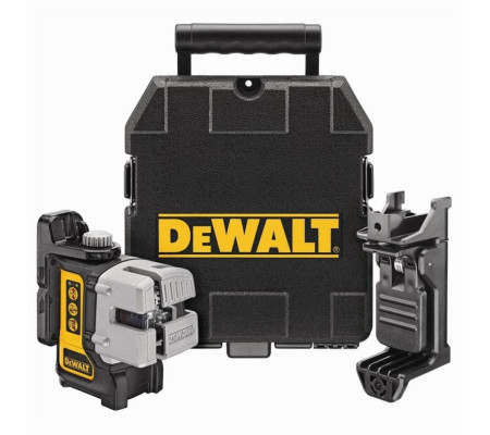 Линейный лазерный нивелир DEWALT, на батарейках, самовыравнивающийся, зеленый, 20 м, в кейсе, DW089CG