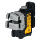 Линейный лазерный нивелир DEWALT, на батарейках, самовыравнивающийся, зеленый, 20 м, в кейсе, DW089CG