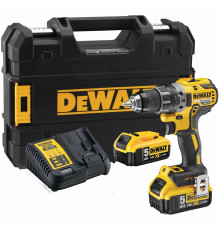 Аккумуляторная дрель-шуруповерт DEWALT DCD791P2, 18 В, 2000 об/мин, с 2 АКБ 5 Ач и ЗУ, в кейсе TSTAK (DCD791P2-QW)
