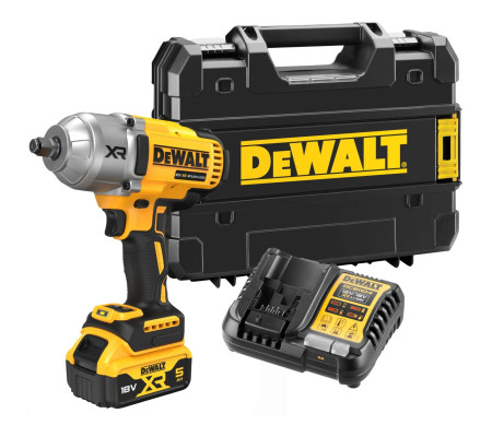 Аккумуляторный гайковерт DEWALT DCF900P1T, 18 В, 1898 Нм, 2200 уд/мин, с АКБ 5 Ач и ЗУ, в кейсе TSTAK (DCF900P1NT-XJ)