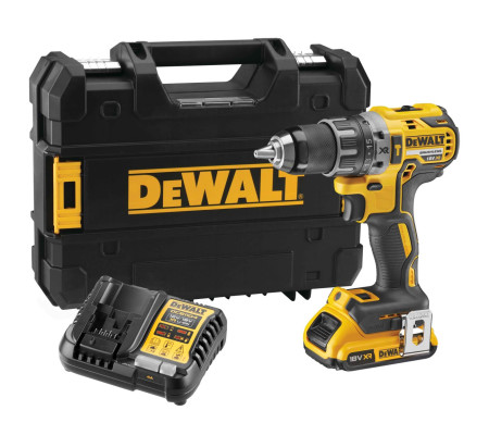 Аккумуляторная дрель-шуруповерт DEWALT DCD791D1T, 18 В, 2000 об/мин, с АКБ 2 Ач и ЗУ, в кейсе TSTAK (DCD791D1NT-XJ)