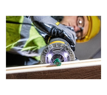 Аккумуляторный вертикальный фрезер DEWALT DCW604P1, 18 В, 25500 об/мин, 55 мм, с АКБ 5 Ач и ЗУ, в кейсе TSTAK (DCW604P1NT-XJ)