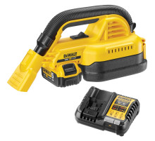 Аккумуляторный строительный пылесос DEWALT DCV517P1, 18 В, 1.9 л, с АКБ 5 Ач и ЗУ (DCV517P1N-XJ)