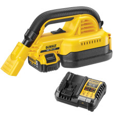 Аккумуляторный строительный пылесос DEWALT DCV517P1, 18 В, 1.9 л, с АКБ 5 Ач и ЗУ (DCV517P1N-XJ)