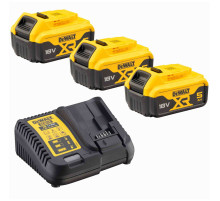 Набор DEWALT DCB115P3: 3 АКБ DCB184, Li-Ion, 18 В, 5 Ач и зарядное устройство DCB115, 12/14.4/18 В, 4 A (DCB115P3-QW)