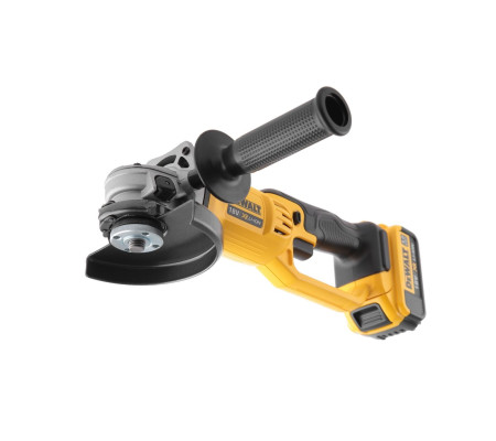 Аккумуляторная угловая шлифмашина DEWALT DCG412M2, 18 В, 125 мм, 7000 об/мин, с 2 АКБ 4 Ач и ЗУ, в кейсе (DCG412M2-QW)